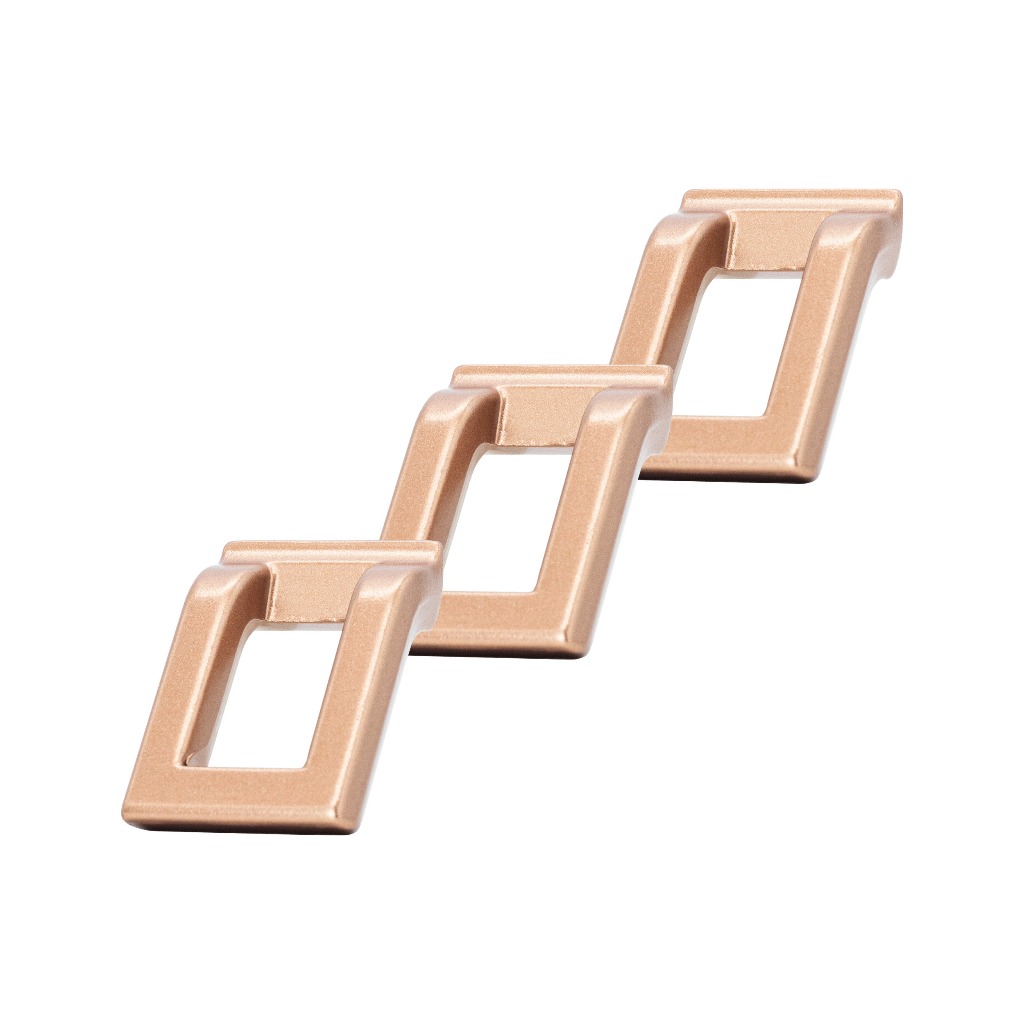Puxadores Slim Alca Gaveta Armario Roupeiro 1,6cm Zm16 Rose Closet Kit 3 Unidades