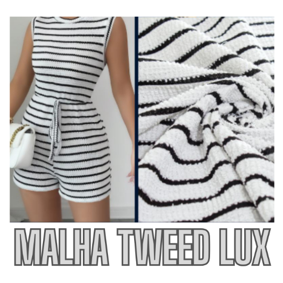 Malha Tweed Lux – Sofisticação, Conforto e Elasticidade