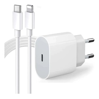 Kit Carregador Fonte com Cabo Carregamento Rápido 1m PD 20W/35W Para Iphone em Oferta na Shopee
