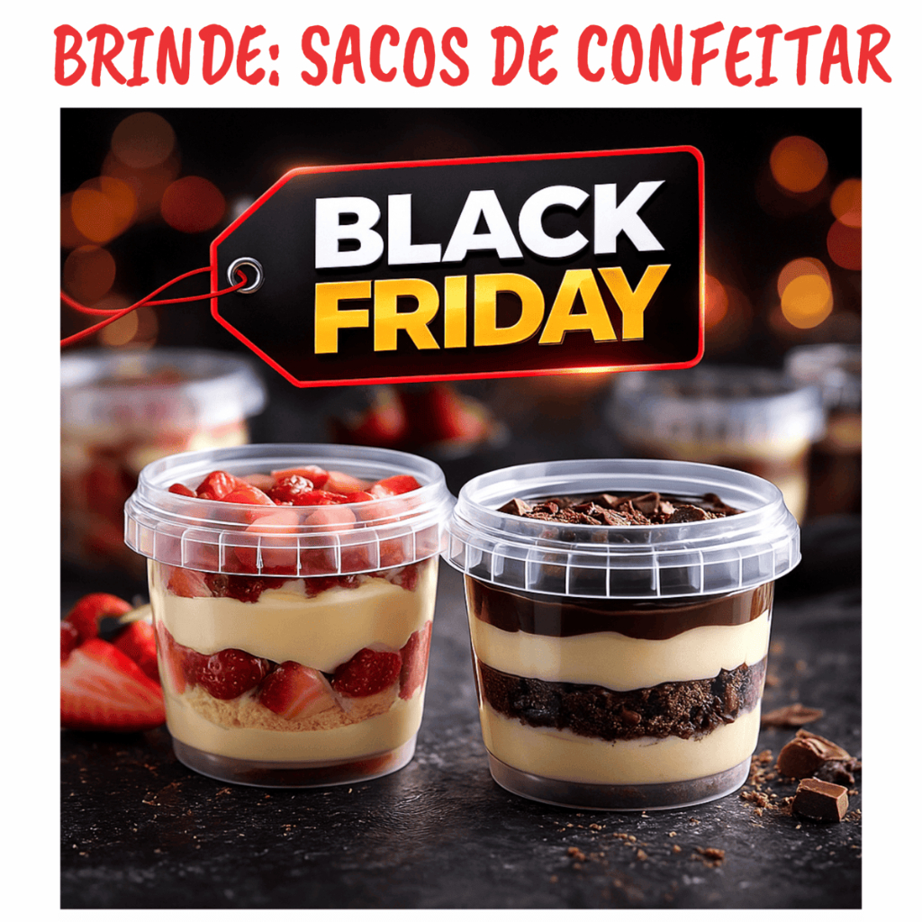 BLACK FRIDAY! Pote Redondo 220ml Premium C/Lacre Embalagem Bolo Pote ( BRINDE - 5 Sacos ) em Oferta na Shopee