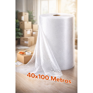 Plástico Bolha Bobina 100 metros 40x100 - Embale Com Segurança em Oferta na Shopee