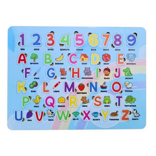 Brinquedo Alfabeto Encaixe Números Letras Pedagógico Didático em MDF Educativo A ao Z Quebra Cabeça em Oferta na Shopee