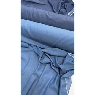Tecido Chambre, Jeans leve Azul claro e Azul escuro em Oferta na Shopee