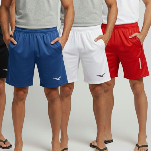 Kit 3 Bermudas Para Homens  Bermudas Com Bolsos Para Celular Com Ziper em Oferta na Shopee