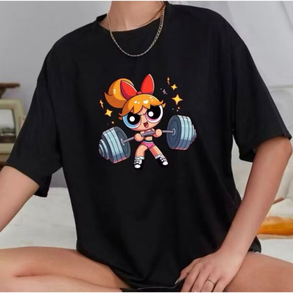 Camiseta Feminina 3 super poderosas GYM algodão premium