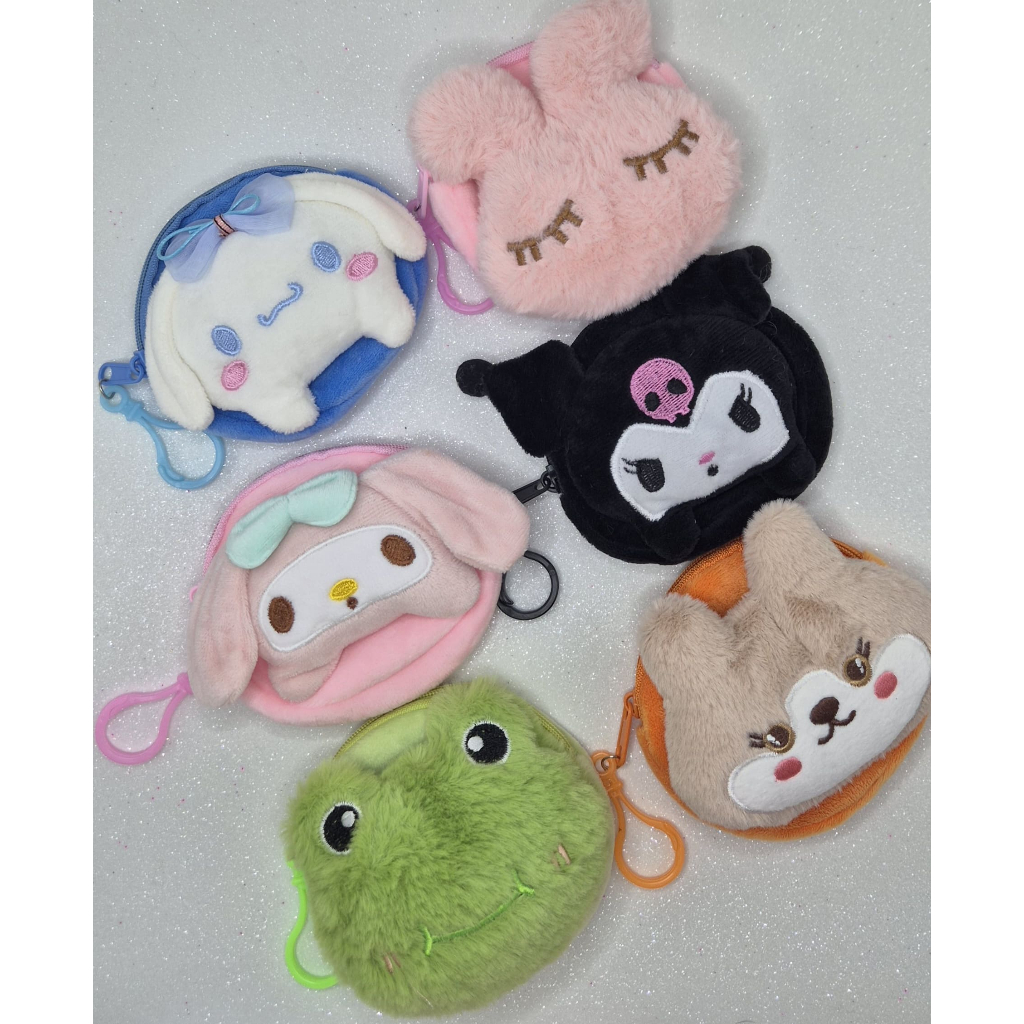 Chaveiro Porta Moedas Pelúcia Sanrio Hello Kitty Kuromi My Melody Cinnamoroll – Gato Cachorro Sapo Coelho Kawaii Chaveiro Porta Moedas Pelúcia Sanrio Hello Kitty Kuromi My Melody Cinnamoroll – Gato Cachorro Sapo Coelho Kawaii