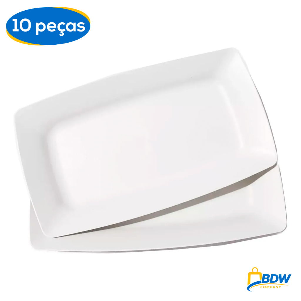 Kit 10 Pratos Bandeja Petisqueira Espeto Pastel Lanche em Oferta na Shopee