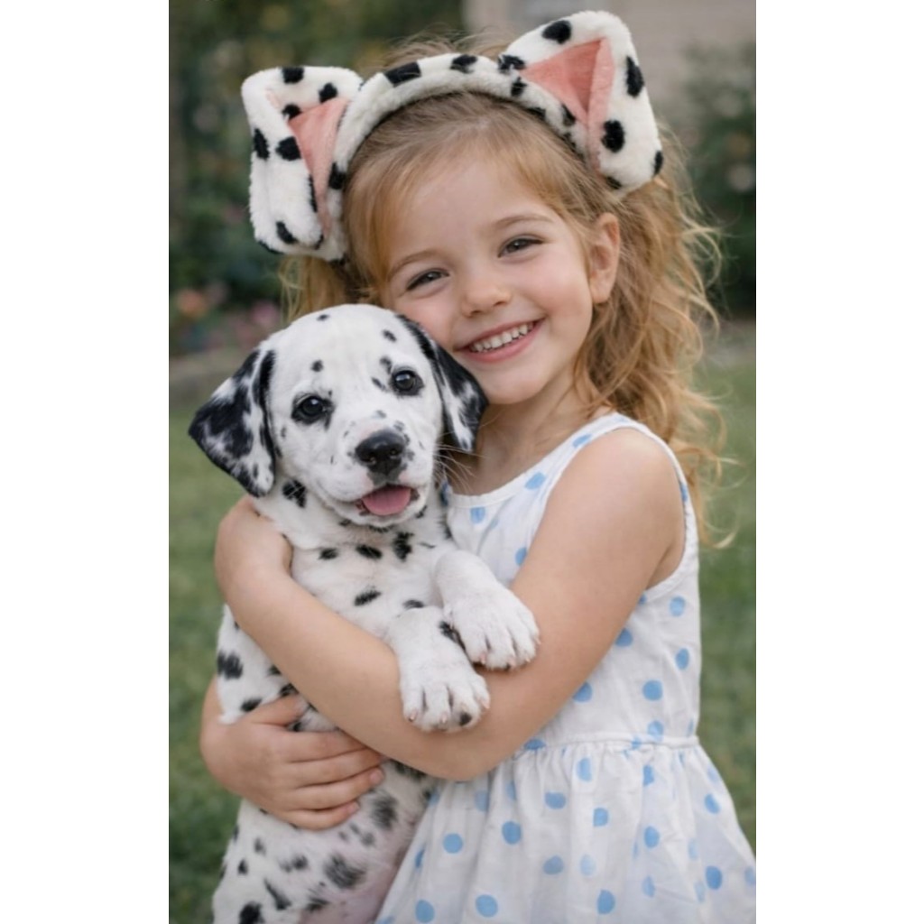 Tiara Pelúcia Cachorro Dalmata Meninas Adulto Fantasia Carnaval em Oferta na Shopee