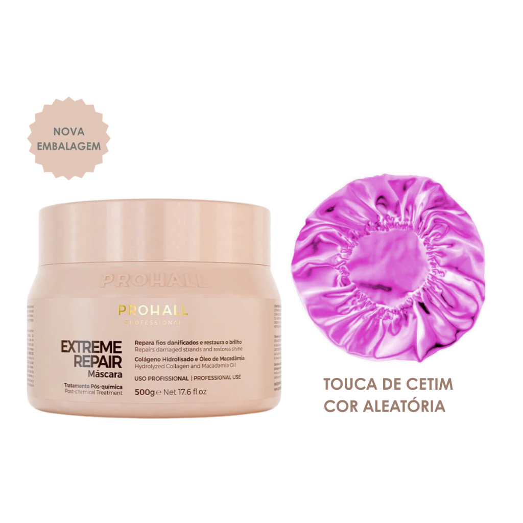 Máscara Extreme Repair Prohall 500g +Touca Day After