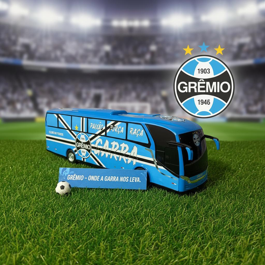 Brinquedo Onibus do Grêmio Força e Garra Oficial Original Licenciado - Usual Brinquedos