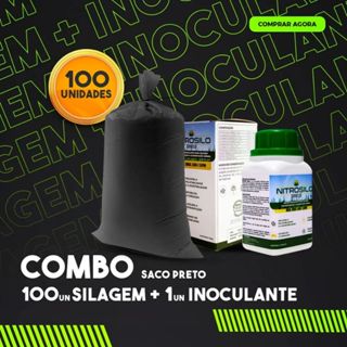 Kit Silagem Completo 100 Sacos 52x110 + Inoculante 100g Conservação p/ Milhos Capim Sorgo Rende 100t em Oferta na Shopee