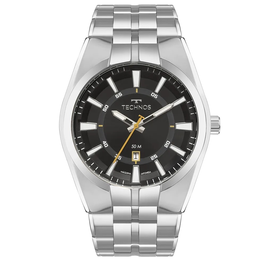 Relógio Technos Masculino Skymaster Aço Inox Caixa 47 mm Máquina Miyota Original Novo 2115TXI/1P