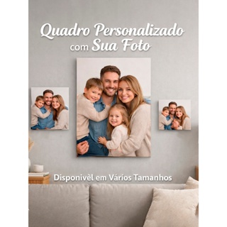 Quadro PERSONALIZADO SUA FOTO, Não é adsivo é em tela material em tecido de alta qualidade em Oferta na Shopee