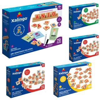 Jogos Educativos Xalingo Madeira 4+ | ABCD 144p, ABC 72p, Letras e Números e Mais Kit Alfabetização em Oferta na Shopee