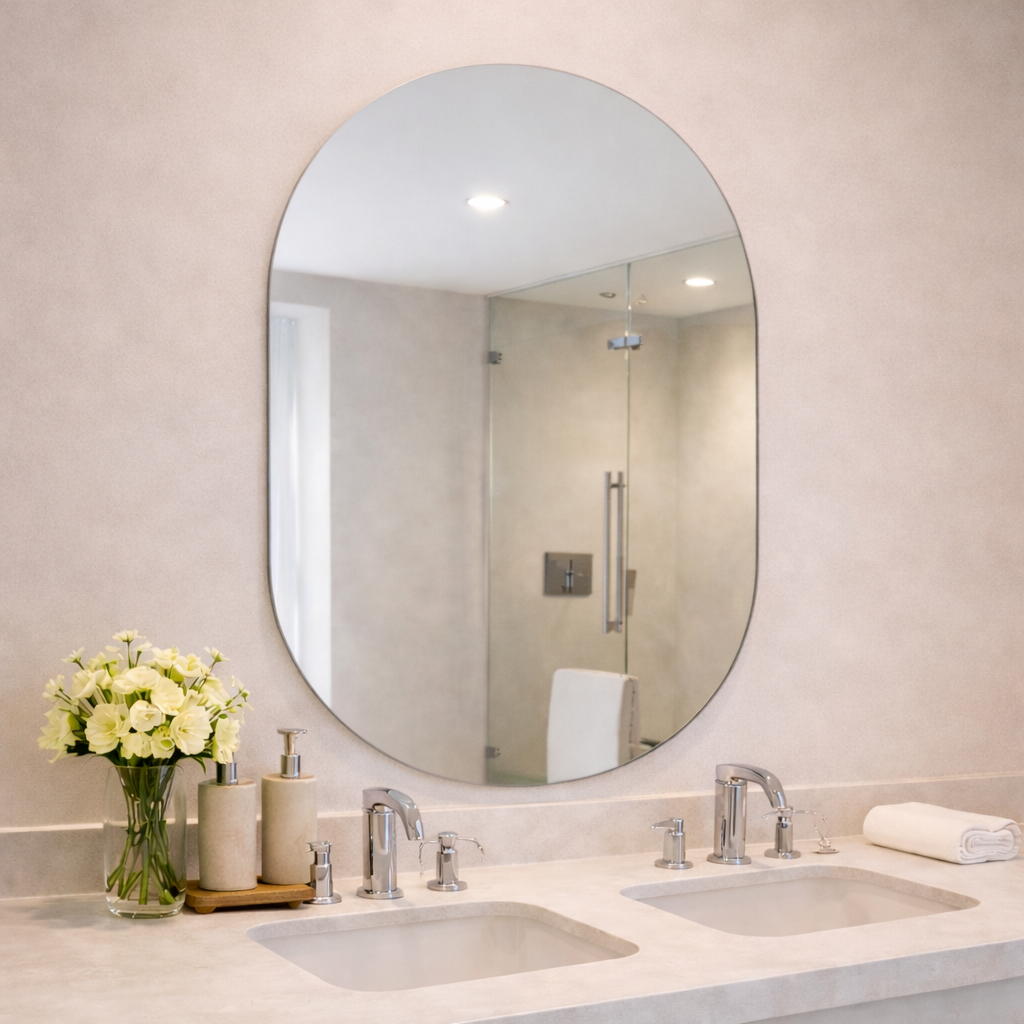 Espelho Orgânico Pílula Lapidado 60x40 Parede Decorativo Banheiro Quarto Sala Hall Maquiagem em Oferta na Shopee