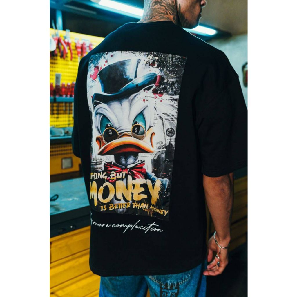 Camiseta Oversized Mony Ducki Street Aftersoul Unissex Plus Size PP ao G6 100% Algodão