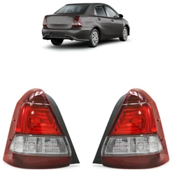 Par Lanterna Traseira Etios Sedan 2018 2019 2020 2021 2022 2023 Bicolor Fumê