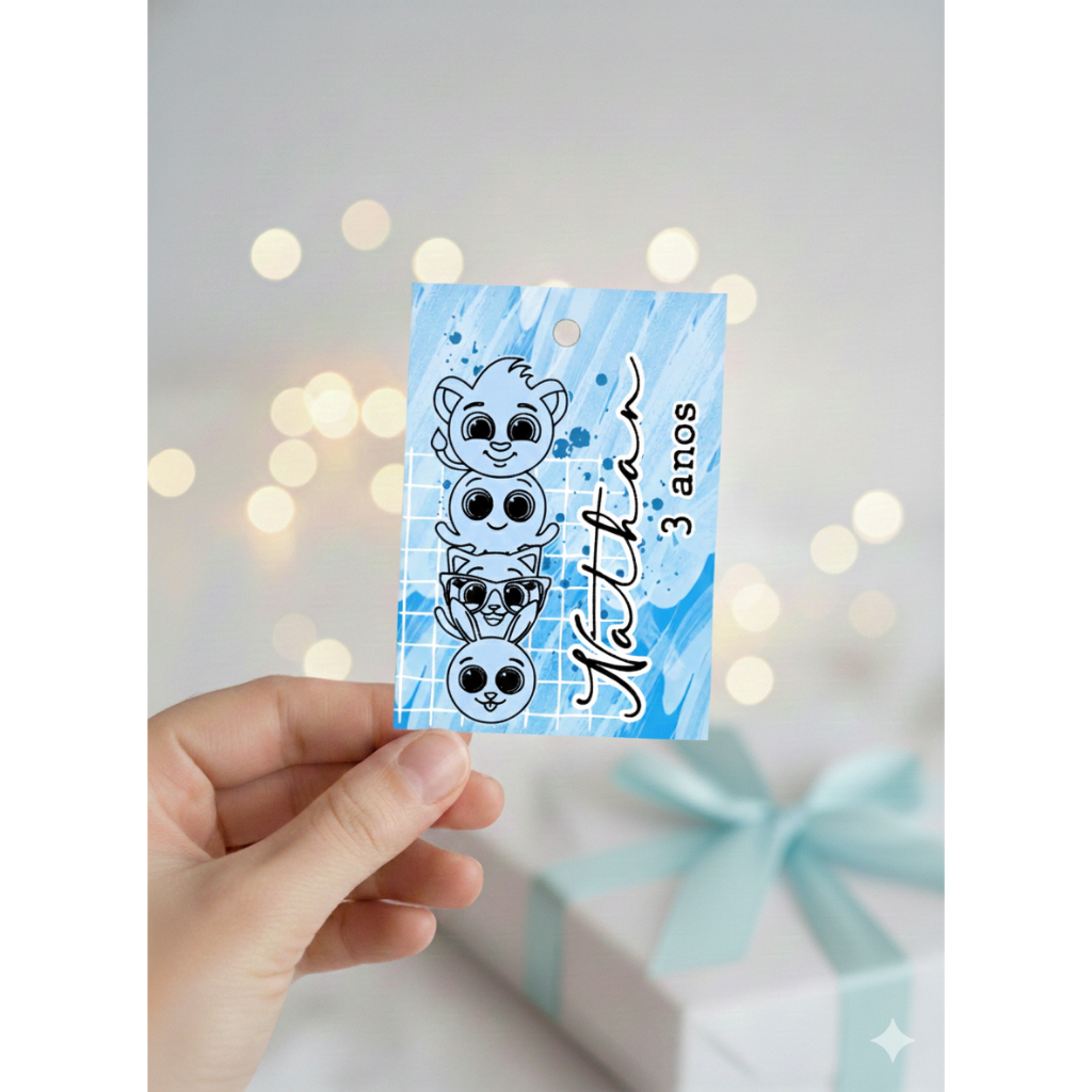 Tag de agradecimento bolofofos /lembrancinha de aniversario/personalizados de festa