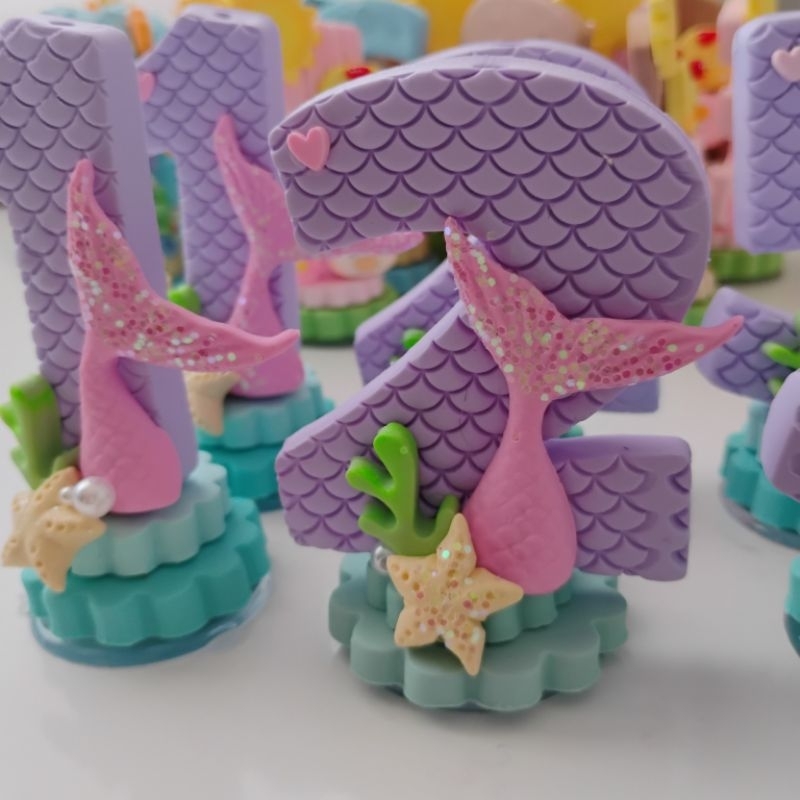 Vela Sereia de Biscuit em Oferta na Shopee