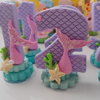 Vela Sereia de Biscuit em Oferta na Shopee