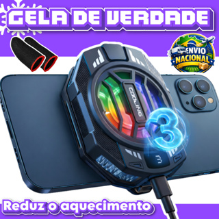 Cooler Celular Gamer Placa Peltier Gela De Verdade RGB Resfriador Free Fire PUBG COD Mobile em Oferta na Shopee