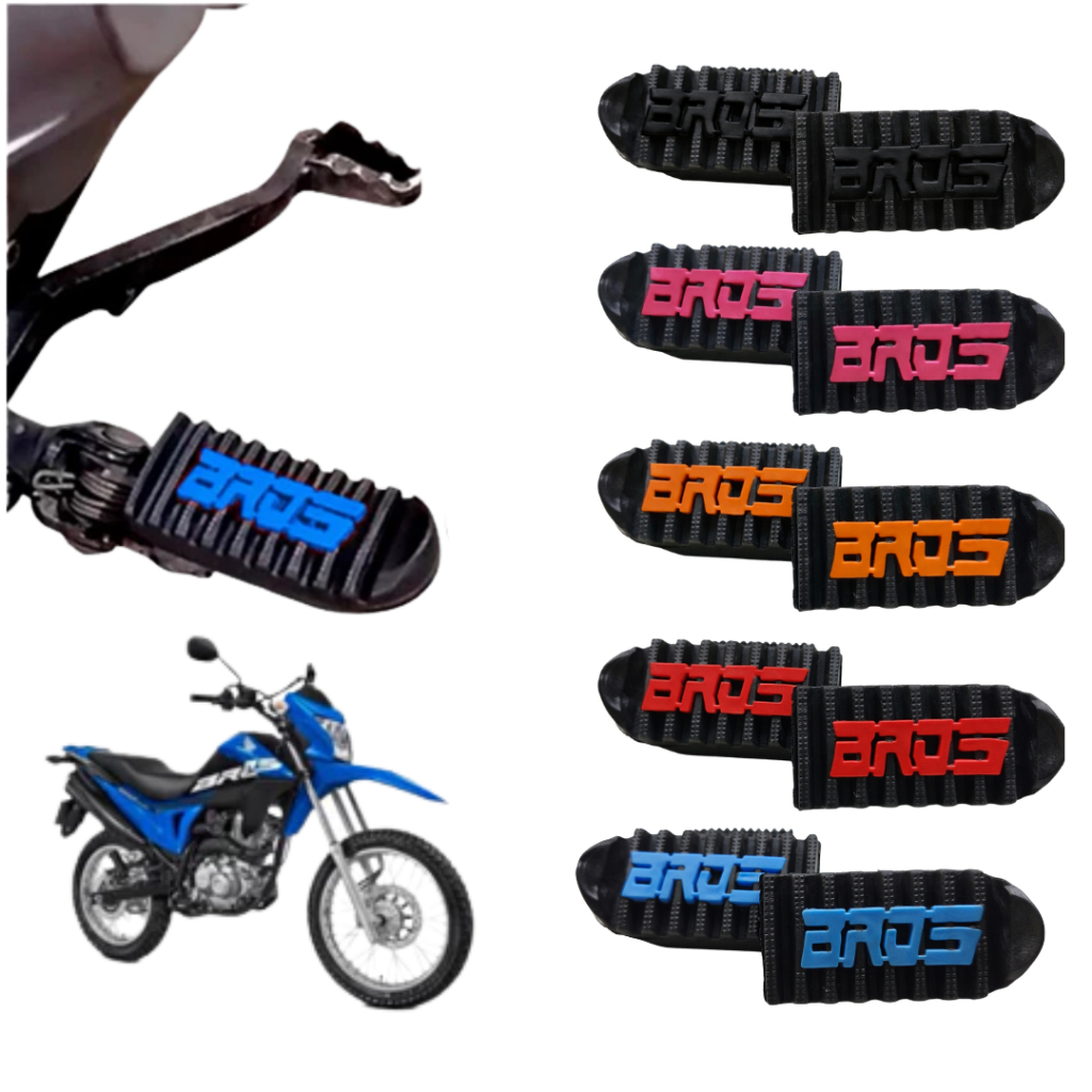 Par Borrachas Pedaleiras Dianteiras do Estribo Para Bros Nxr 160 personalizada em Oferta na Shopee