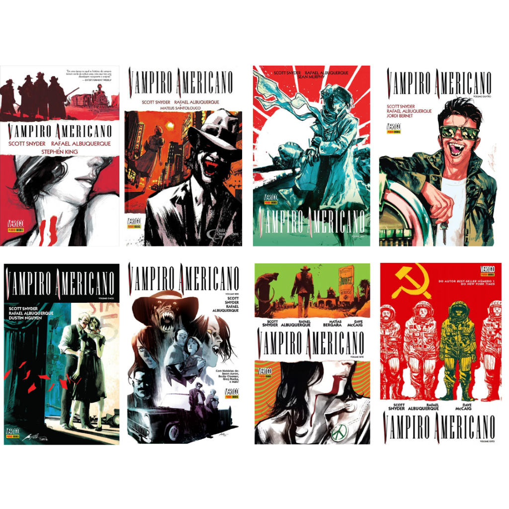 Hq Coleção Completa Vampiro Americano Vol 1° Ao 8° Panini