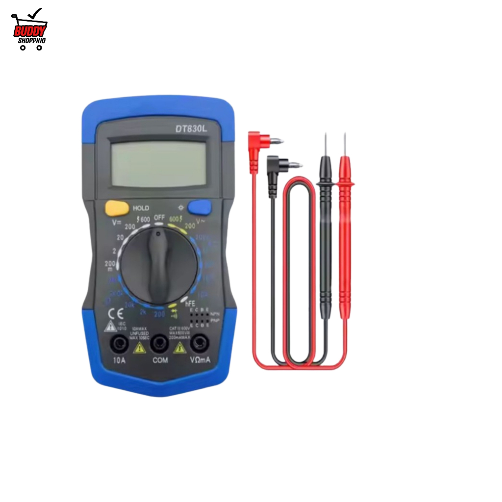 Multímetro Digital Profissional | Iluminação + Bipe Alerta | Kit Completo com Ba