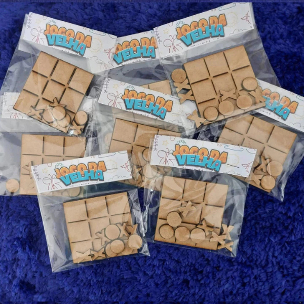 kit 10 Jogos da Velha - Tabuleiro Jogo Brinquedo Presente - MDF Cru em Oferta na Shopee