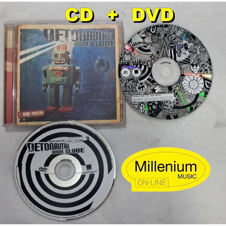 CD + DVD Detonautas Roque Clube Roque Marciano Dose Dupla Original Gravadora Colecionador Ótimo Estado