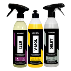 Kit Limpador Automotivo Completo Vonixx Shampoo V-mol Izer Delet 500ml