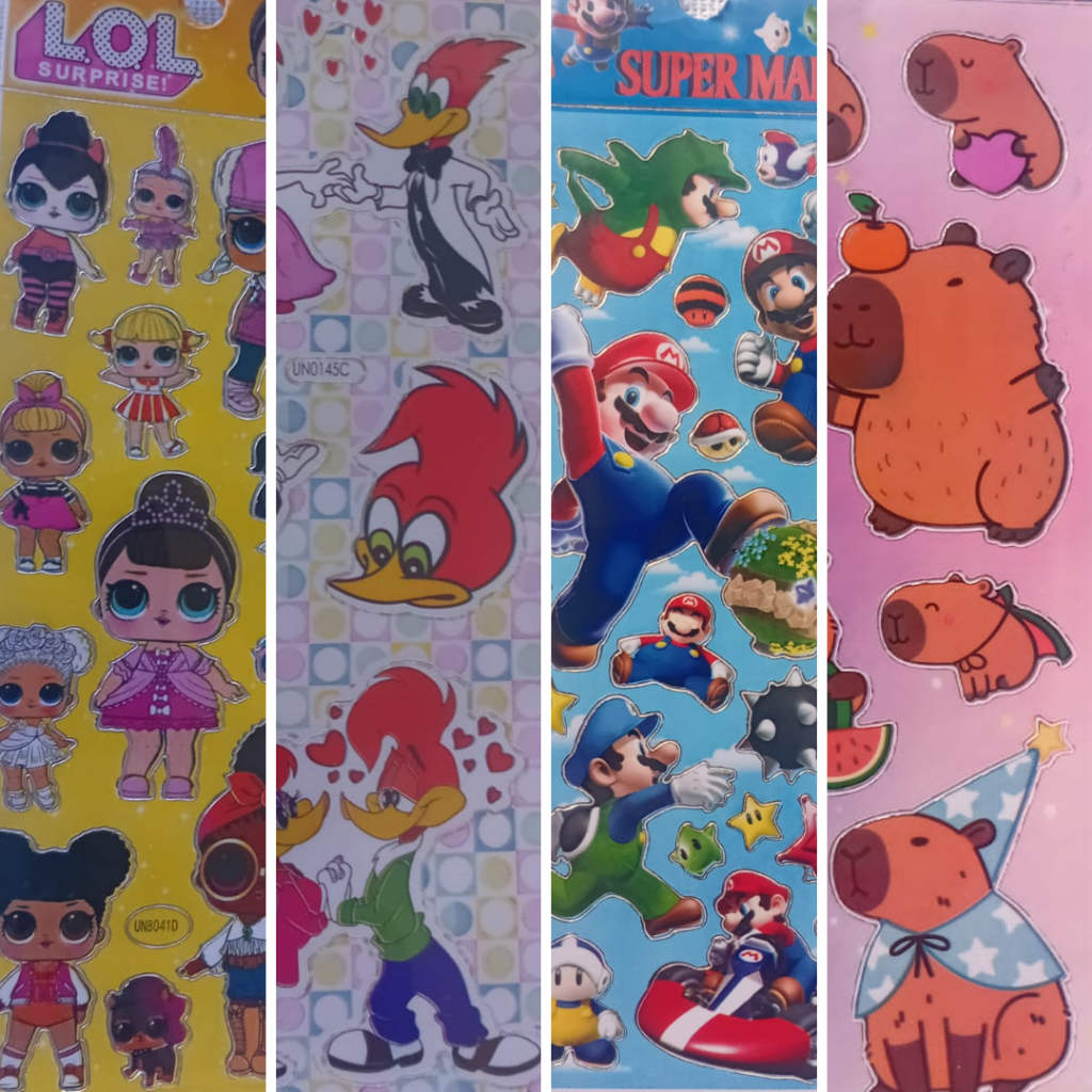 Cartela de Adesivos Pequena Decorativa 3 - Papelaria