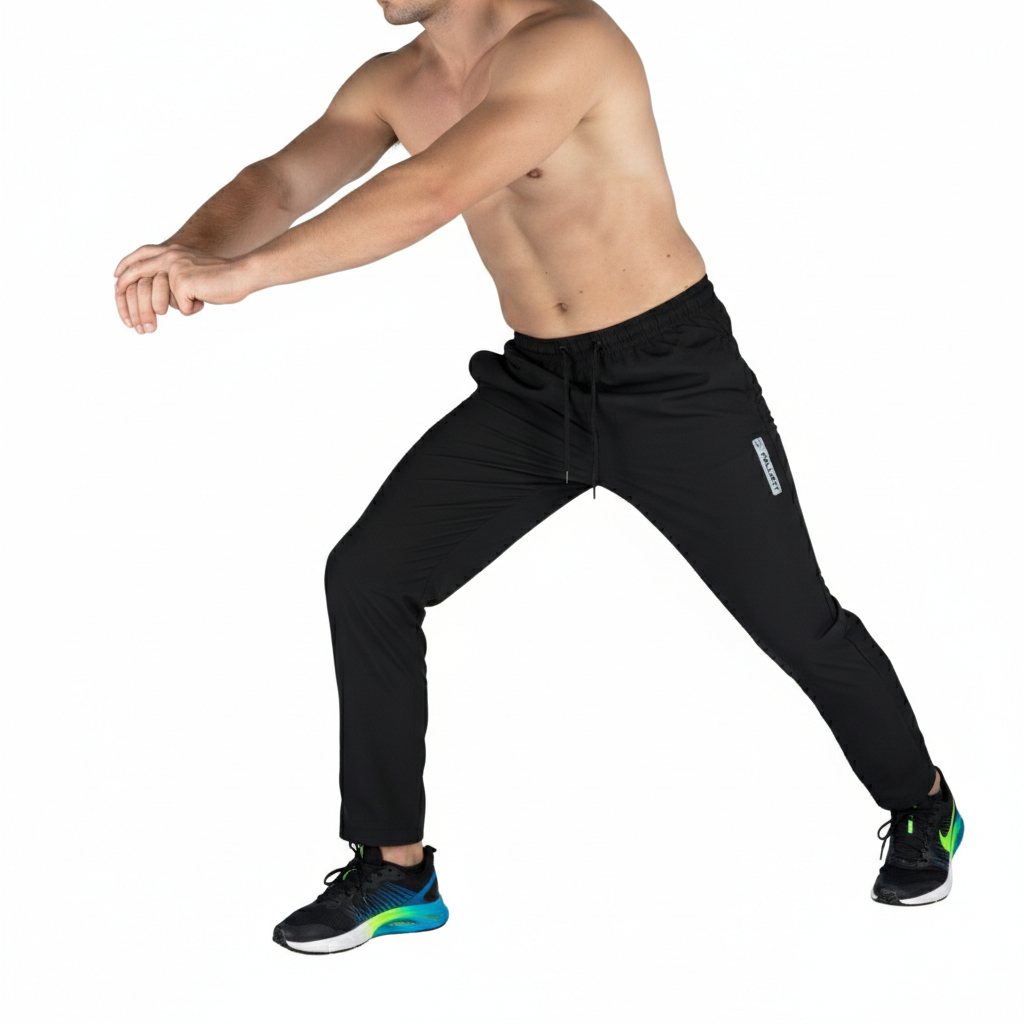 Calça Masculina Leve Flexível Secagem Rápida com Bolso e Cordão de Ajuste Confortável