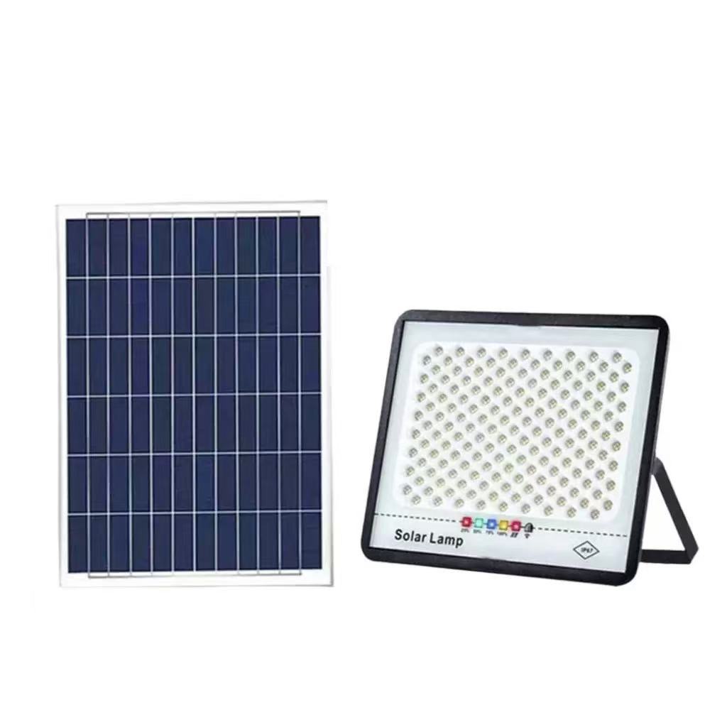 LUMINÁRIA SOLAR  300W/100W LED Controle Remoto De Jardim À Prova D'água IPX66 Com tempo Muito Modos em Oferta na Shopee