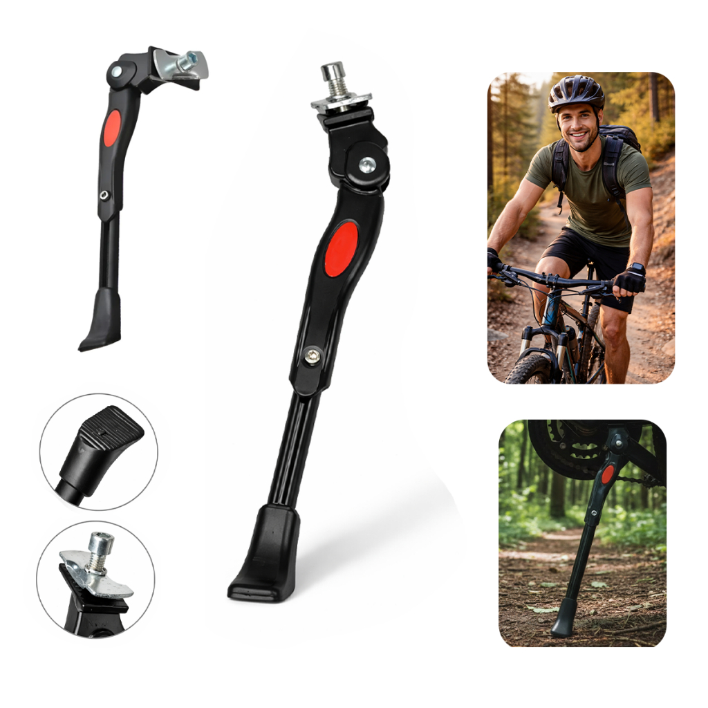 Descanso Pezinho Central Bicicleta Com Regulagem Aro 20 A 29 Preto em Oferta na Shopee