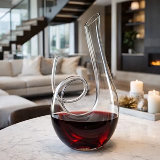 Decanter Hand Made Em Cristal Ecológico 1,1L Fracalanza em Oferta na Shopee