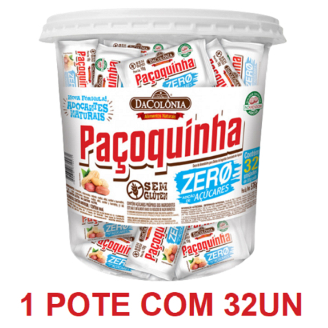 Promoção Paçoca Rolha DaColônia Zero Adição de Açúcar Pote 576g, Vegana E Sem Glúten - Paçoquinha em Oferta na Shopee