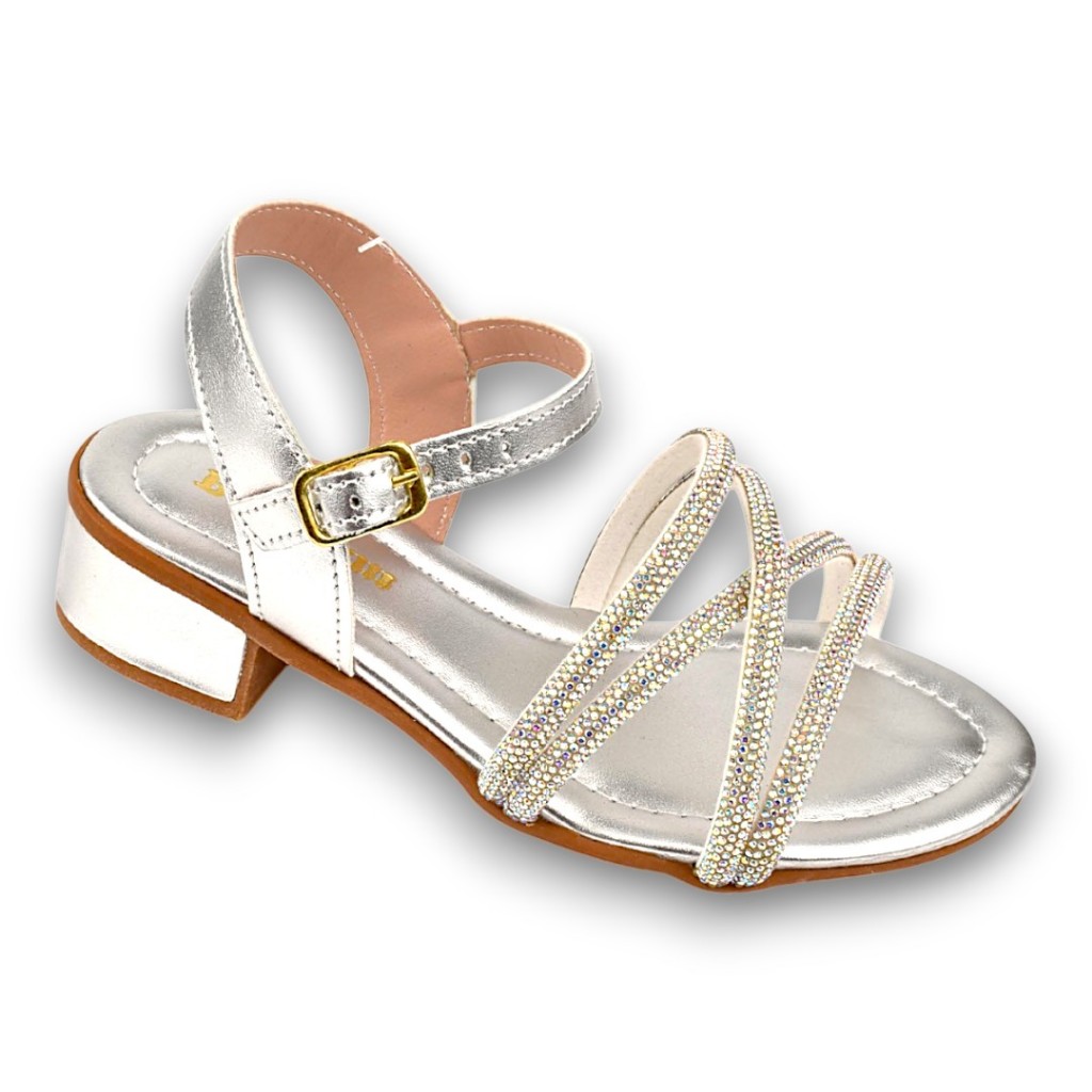 Sandália Infantil Feminina Festa Salto Bloco Saltinho Confortável Menina 28 ao 34