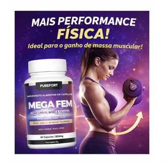 Mega Fem I Pré Treino Feminino I Força, Disposição e Energia em Oferta na Shopee