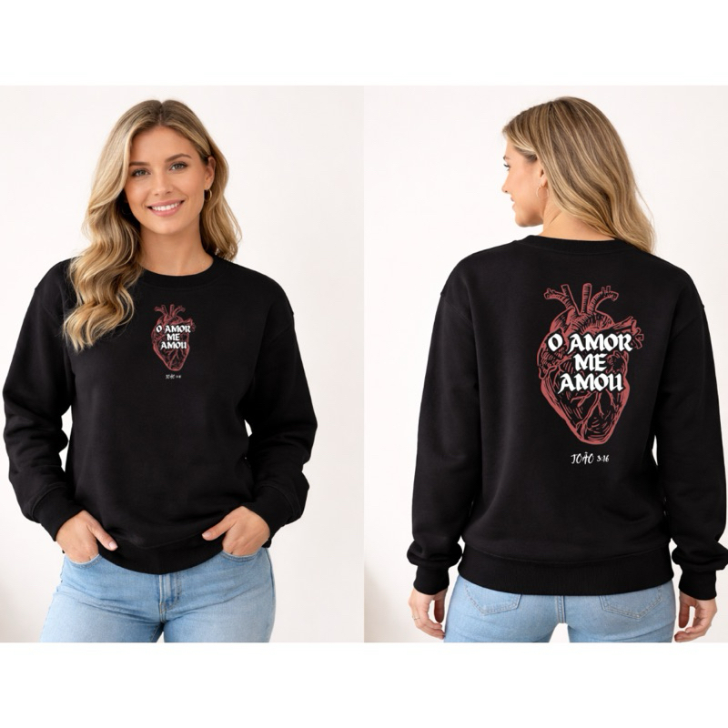 Moletom Unissex Estampa Religiosa Blusa De Frio Estampada