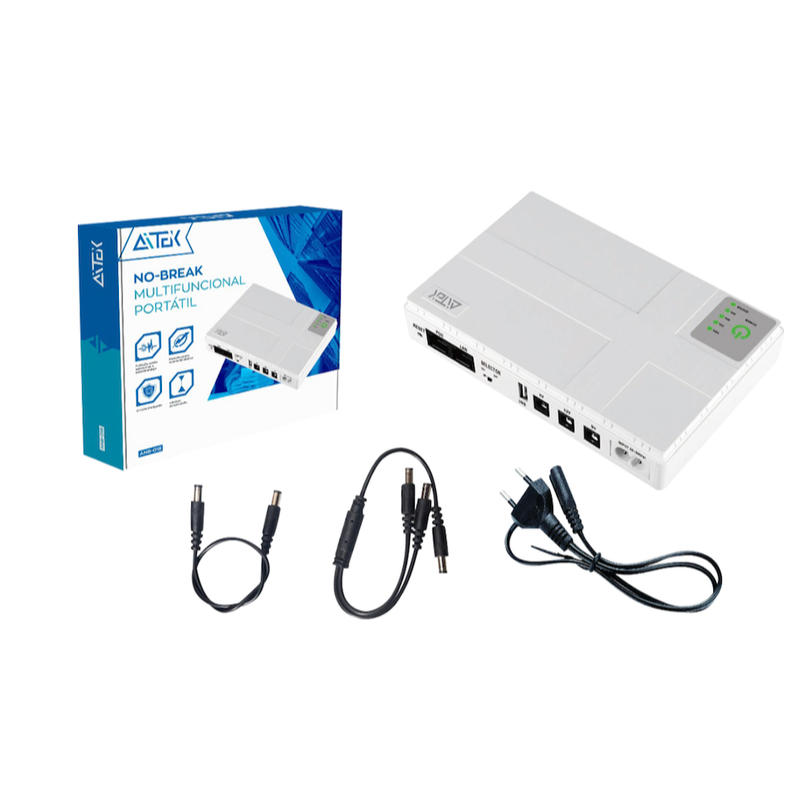 Mini Nobreak Ups 18w Usb Type-c Poe Roteador Wifi 5v Á 24v compatível com fechadura magnética câmeras dvr