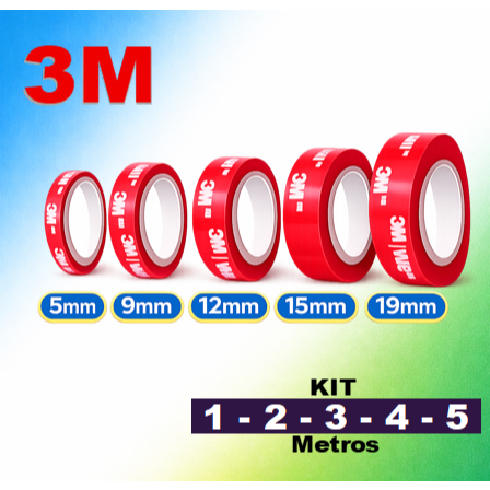 kit Fita Dupla Face 3M Original Adesiva Fixação Forte Para Quadro Painel Artesanato Parede Objetos