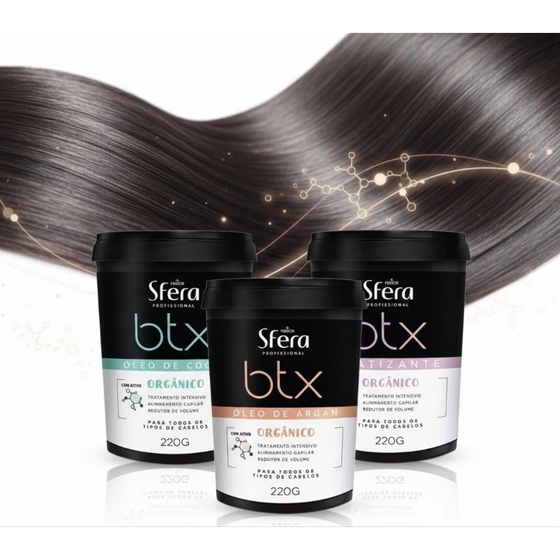 BOTOX CAPILAR SFERA MATIZANTE, ARGAN, CÔCO 220G ( ESCOLHA O SEU) em Oferta na Shopee