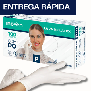 Luva Látex Com Pó Inoven 100 Unidades  Descartável em Oferta na Shopee