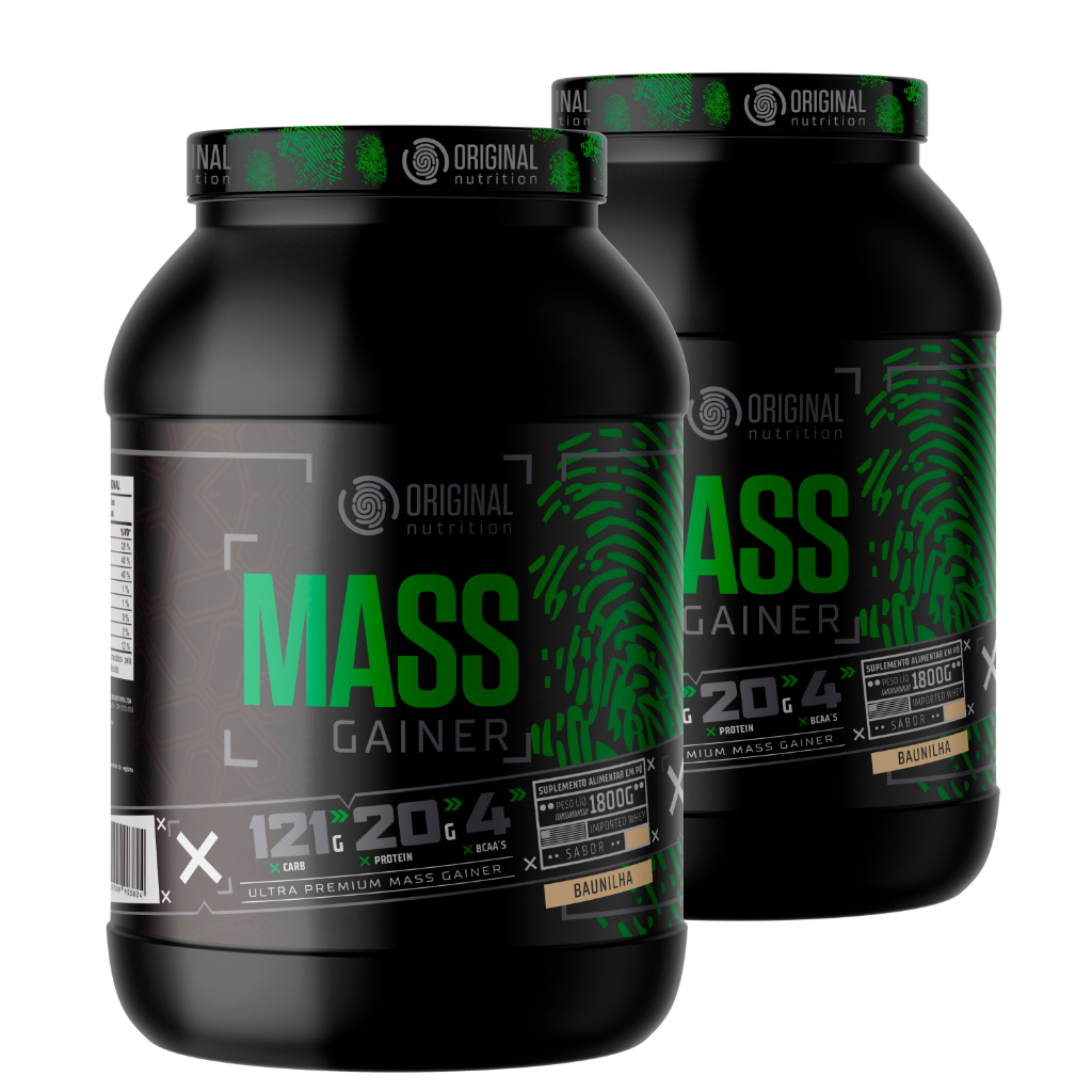 Kit 2x Massa Hipercalórico MASS GAINER 1800G - Original Nutrition