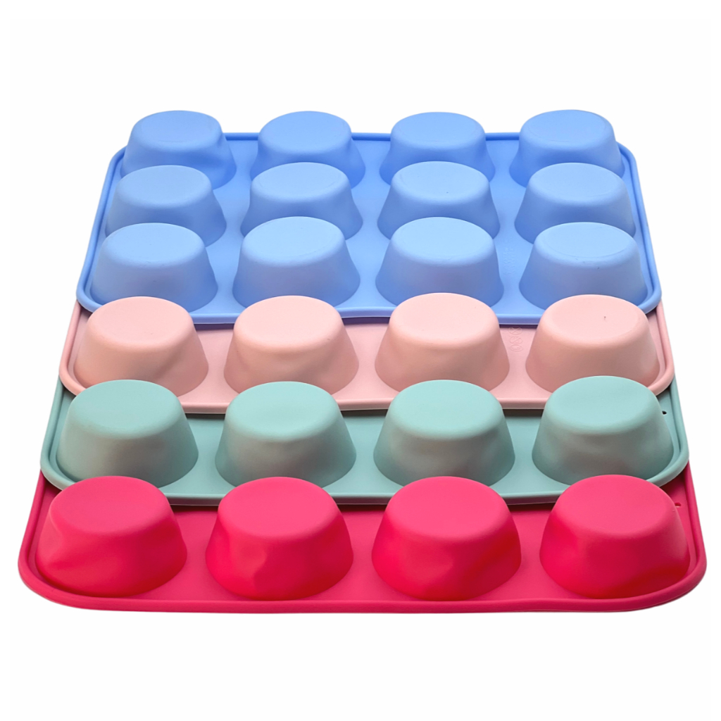 Forma Silicone 12 Cavidades Cupcake Muffin Pão de Queijo Antiaderente BPA Free Utensílio Cozinha