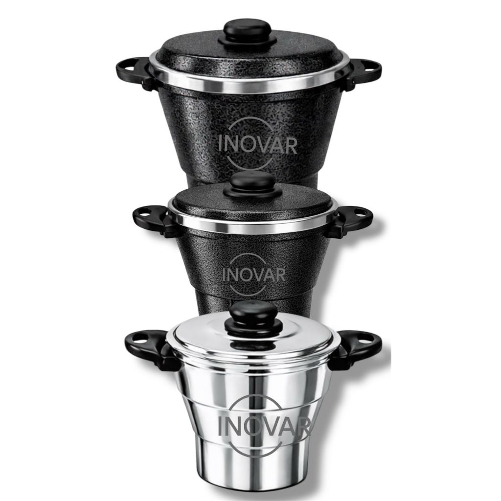 Cuscuzeira De Aluminio Panela Cuscuzeiro Nordestino Craqueado e Polido em Oferta na Shopee