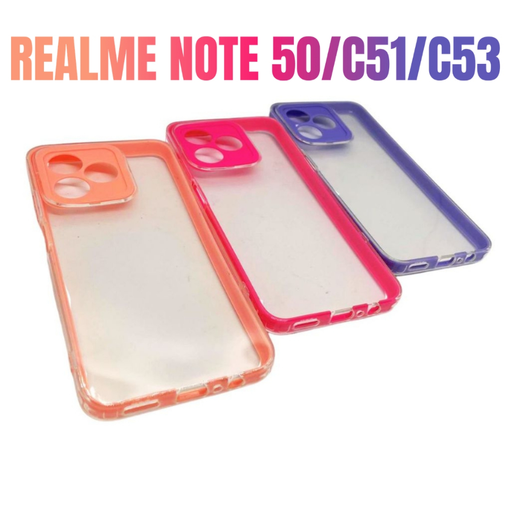 Capa Capinha de celular 3 em 1 compatível com Realme Note 50, C51 e C53 Duo