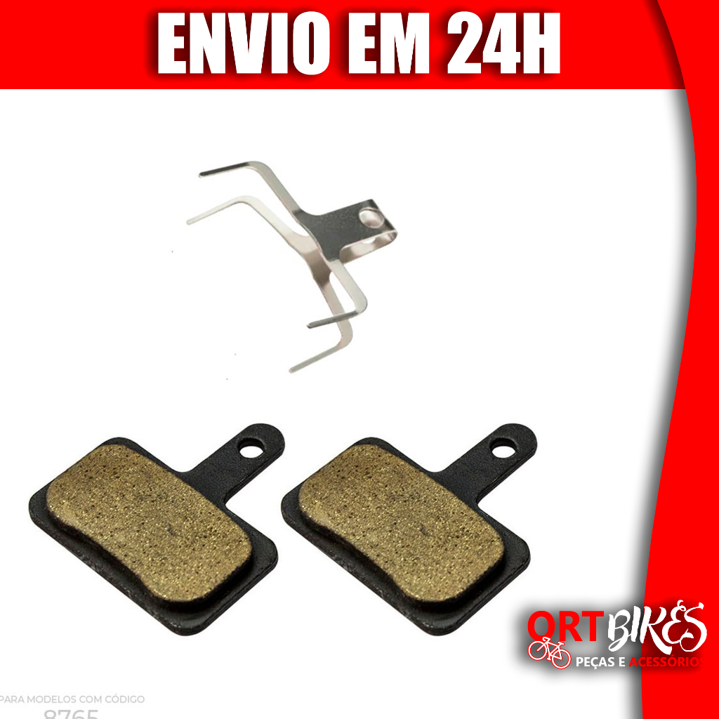 Pastilhas de Freio de bike A Disco Quadrada C/ Mola Absolute Gts Tektro Shimano Bicicleta Bike