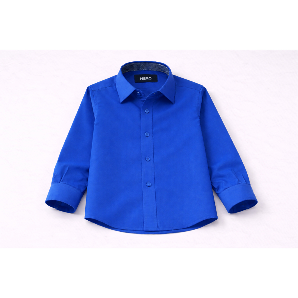 Camisa Social Masculina Infantil Slim Manga Longa Diversas Cores Promoção